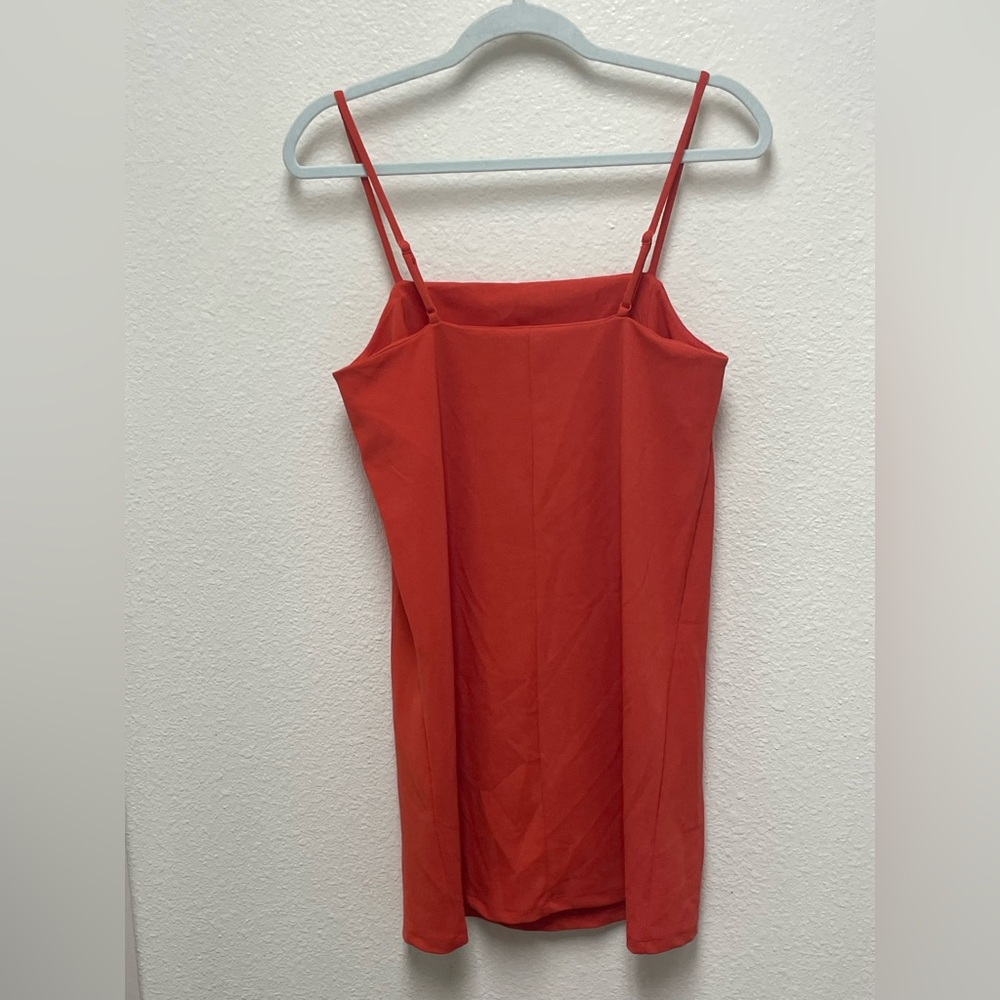H&M NWT Women’s Small Orange Red Spaghetti Strap Women's Dress - Picture 3 of 8